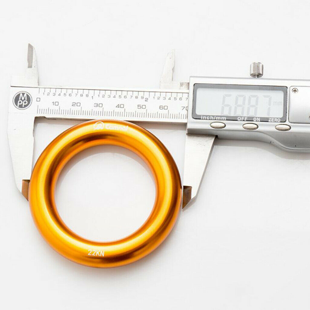 Pack Of 2 Aluminum Alloy Climbing Rappel Rings for Rock Arborist  , L+S
