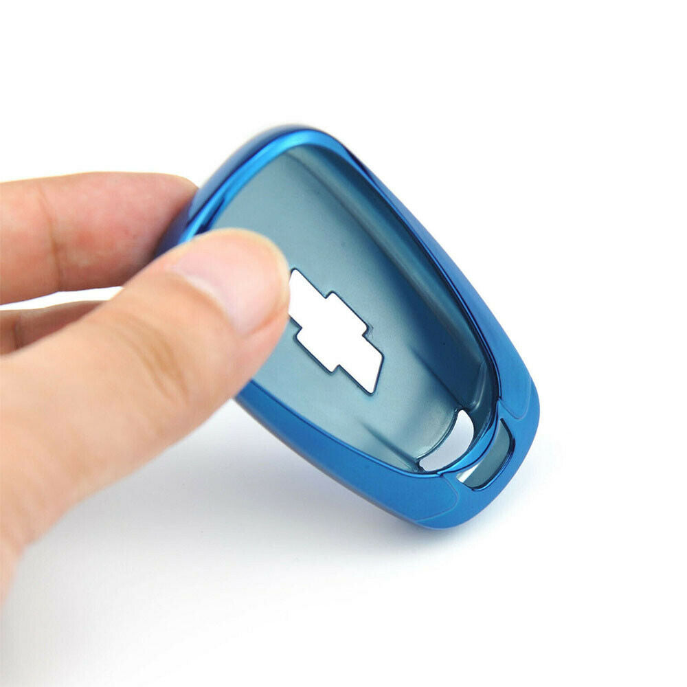 Blue TPU Car Remote Key Case Cover For Chevrolet Cruze/Malibu/Camaro/Blazer/Trax