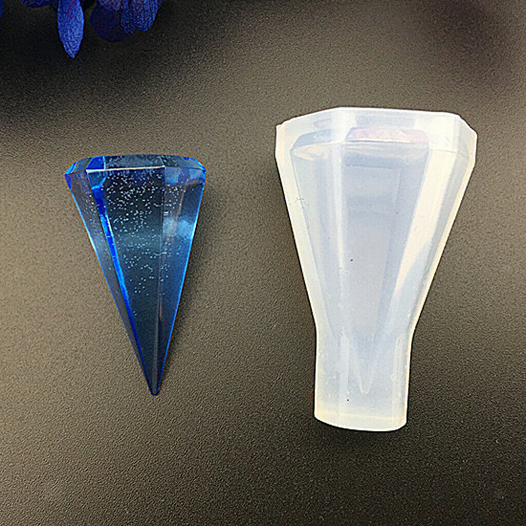 Diamond Cone Crystal Jewelry Making Mold Silicone Ornament DIY Crafting Tool