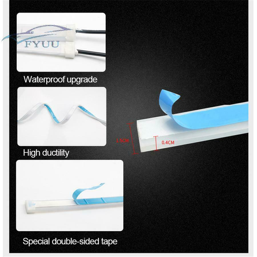 2x RGB Sequential Strip DRL Daytime Running w/APP Bluetooth Remote Control 45CM