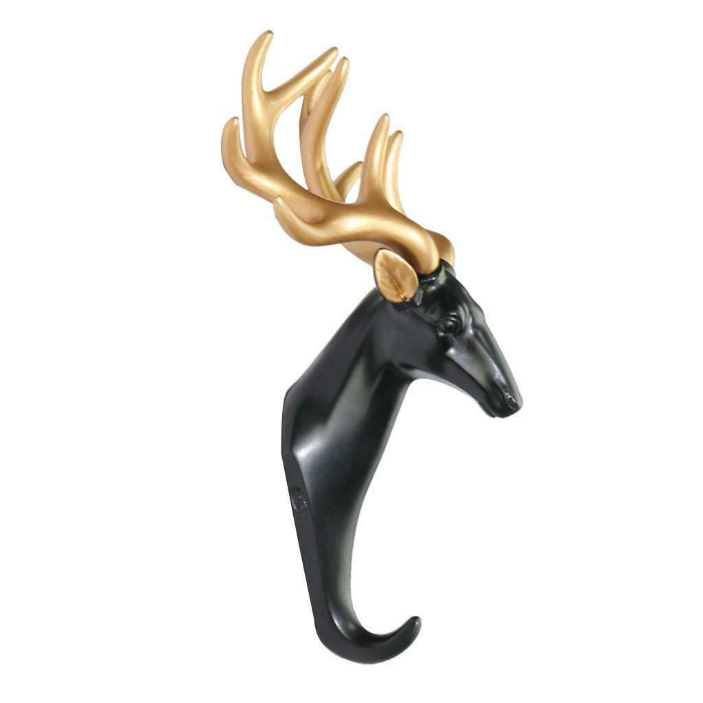 Animal Head Hanger Strong Sticking Wall Door Hanging Hook Hangers Black