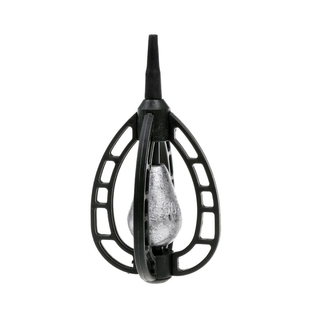 In-line Method Carp Fishing Feeder Swim Feeders with Lead Sinker 60g