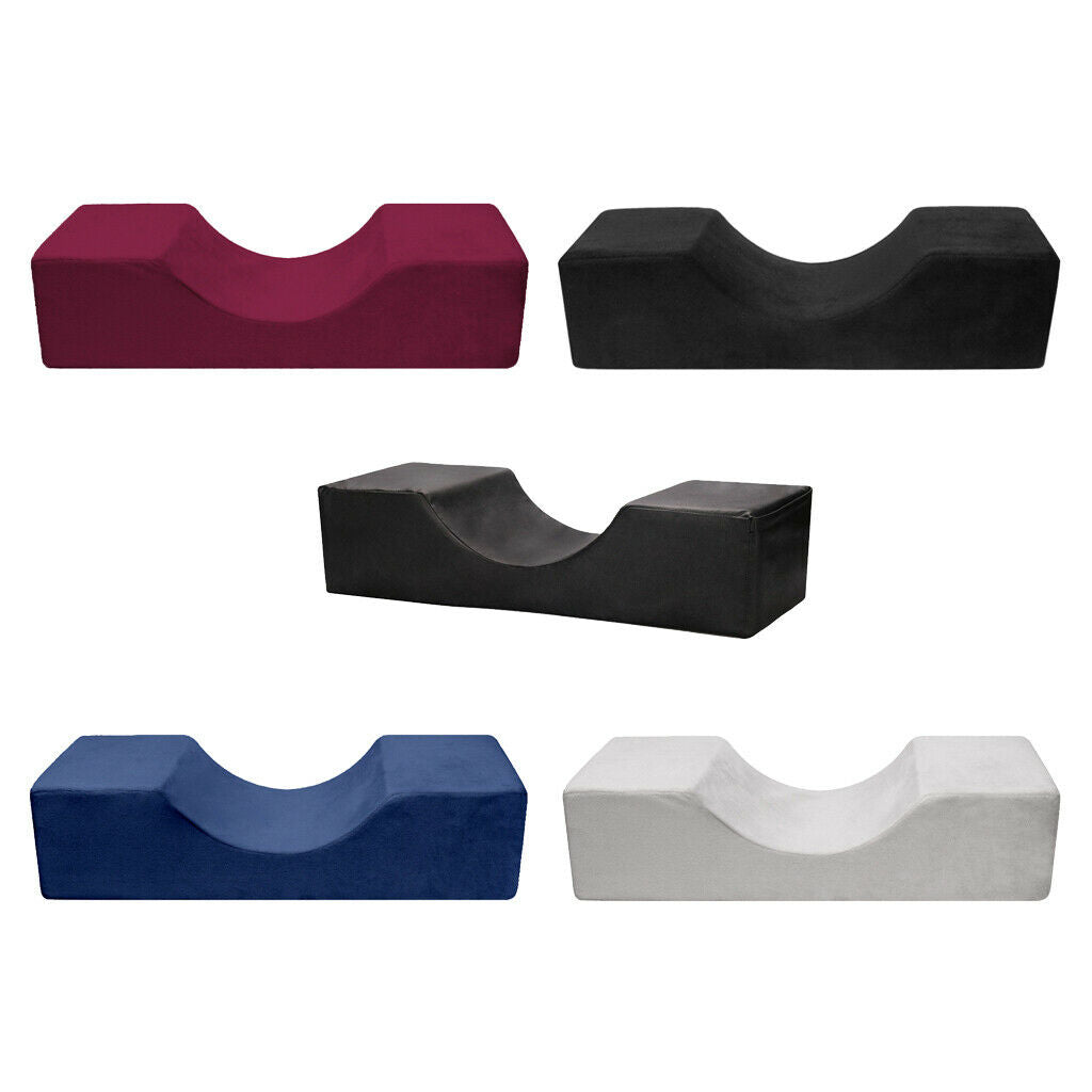 2x Eyelash Extension Pillow Beauty Salon Pillow Luxury Black Red 50x20x13cm