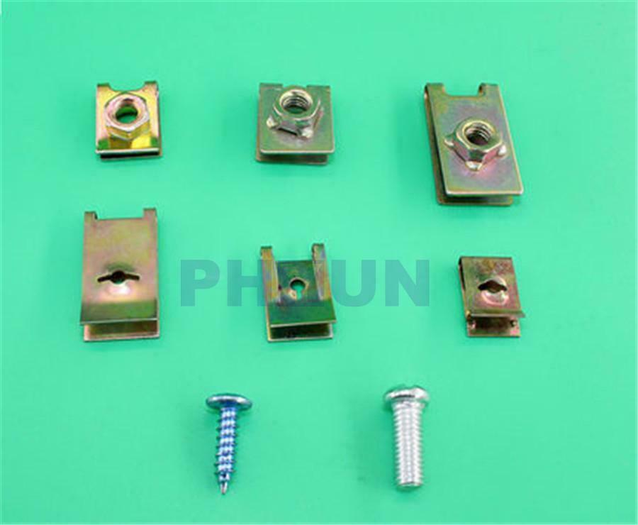 100pcs Mixed U Type Car Door Body Panel Fasterner Fixed Clips + 50pcs Tie Wraps
