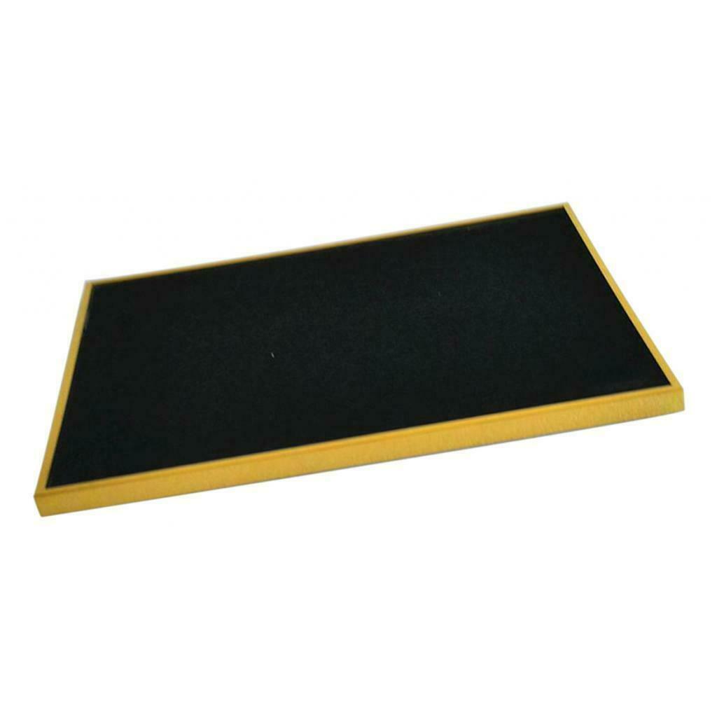 Elegant Square Jewelry Necklace Display Tray Organizer for Showcase S Golden