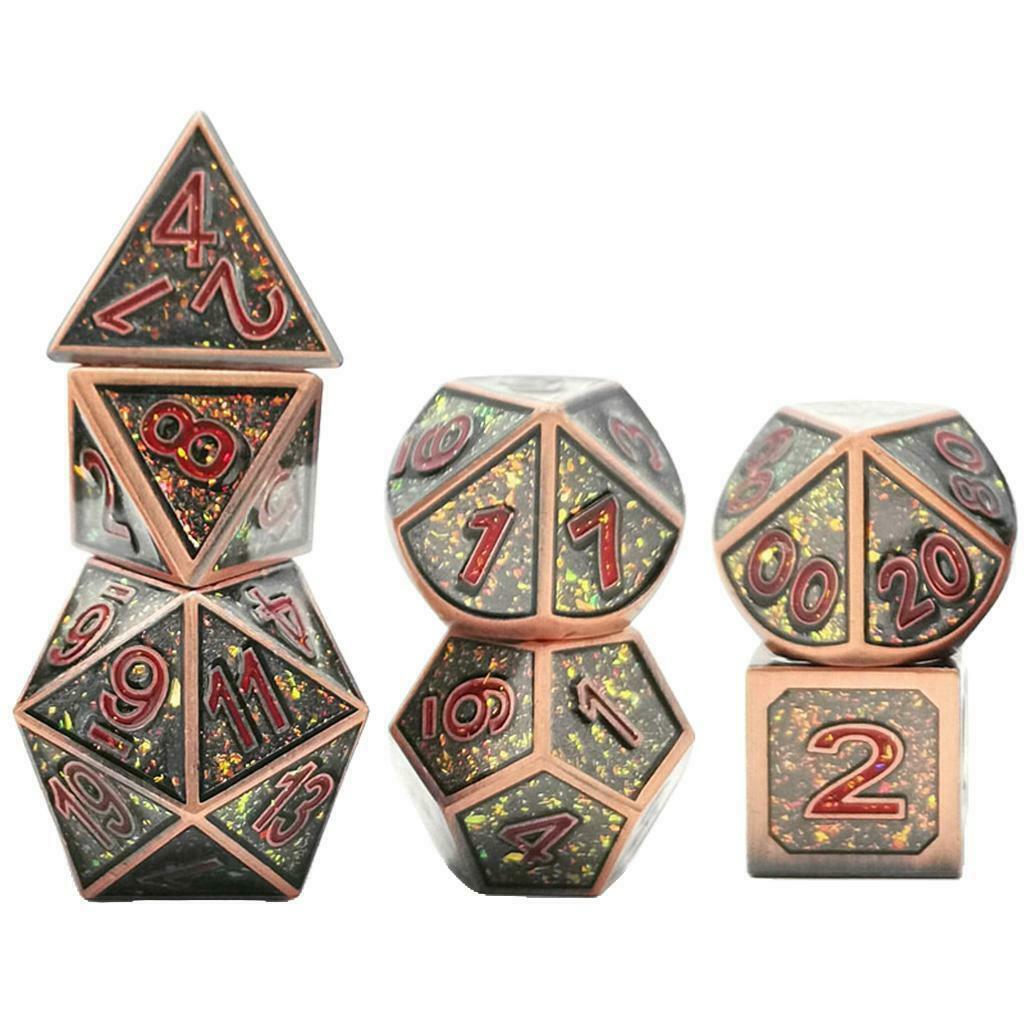 7/set Solid Multi-sided Digital Dice Set for Party Board Game Supplies #1