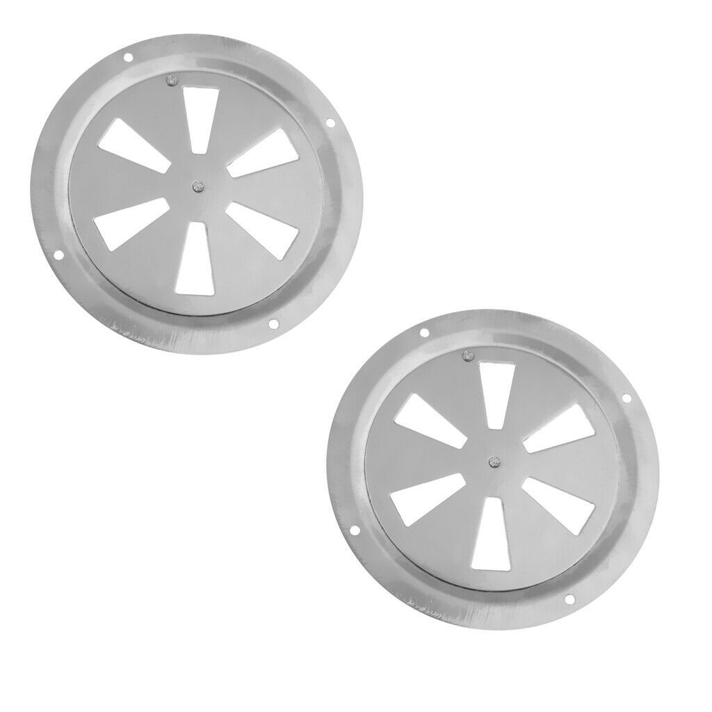 2x Five Oceans Air Hose Thru Butterfly Vent Cover 5inch, Stainless Steel Boat