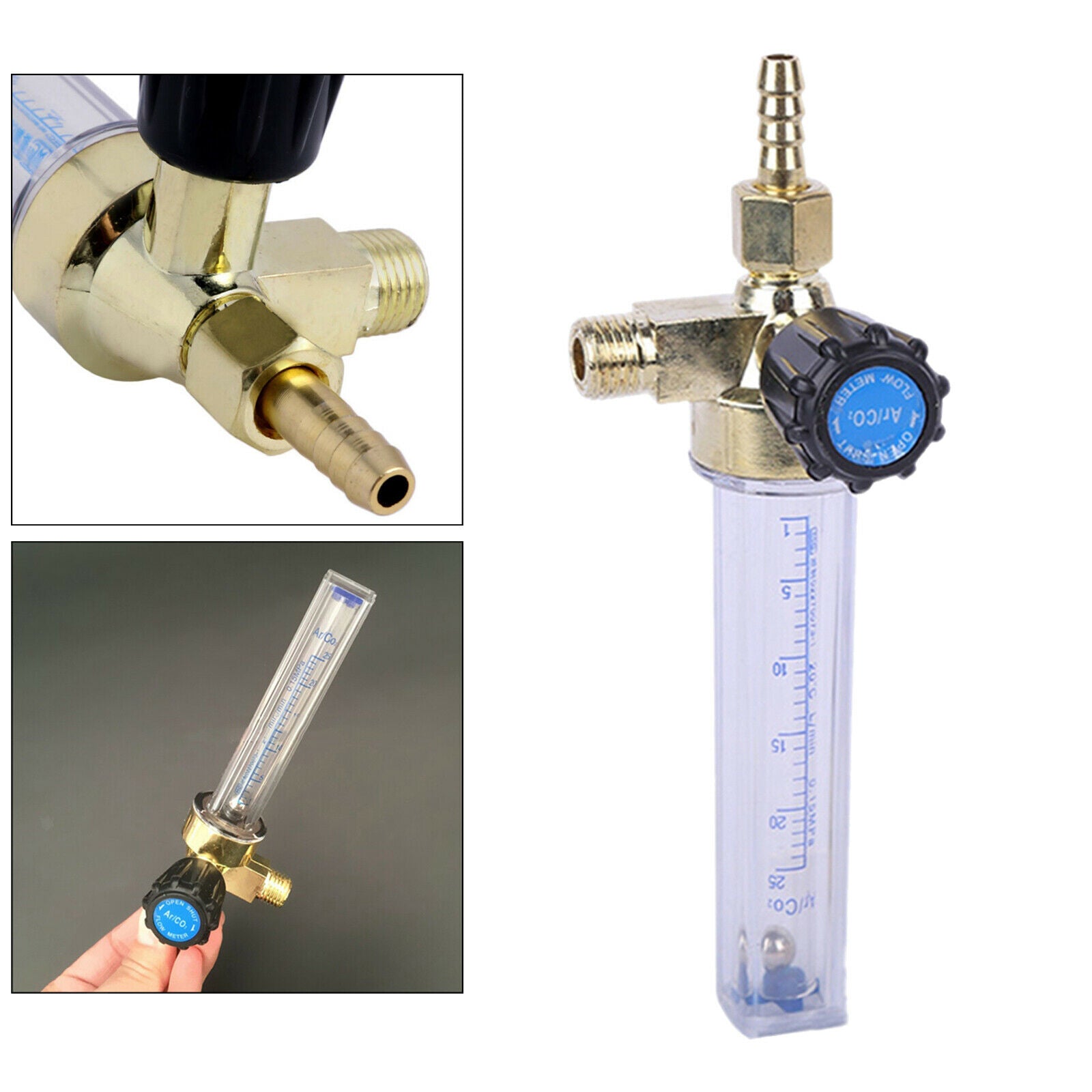 Alloy Mig Tig Flow Meter Argon CO2 Gas Flow Meter Welding Tools Flowmeter