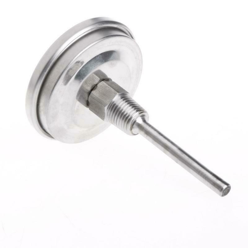 1/4 PT Thread Stainless Steel Thermometer Moonshine Kitchen Food Cooking Gauge