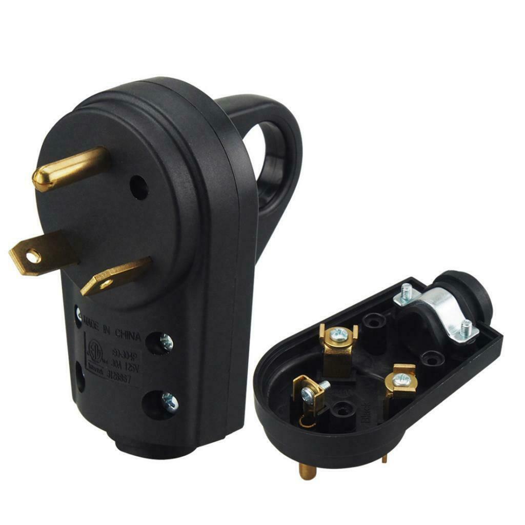 Electric Male Plug With Resistant Swing Lock Nema TT-30P 30A 125V