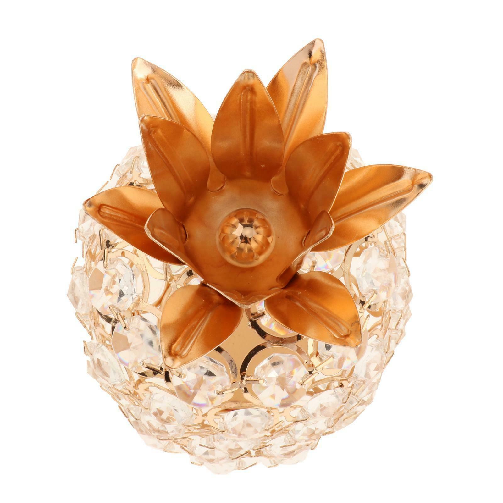 Crystal Studded   Fruit Ornament Art Desktop Home Decor Crafts