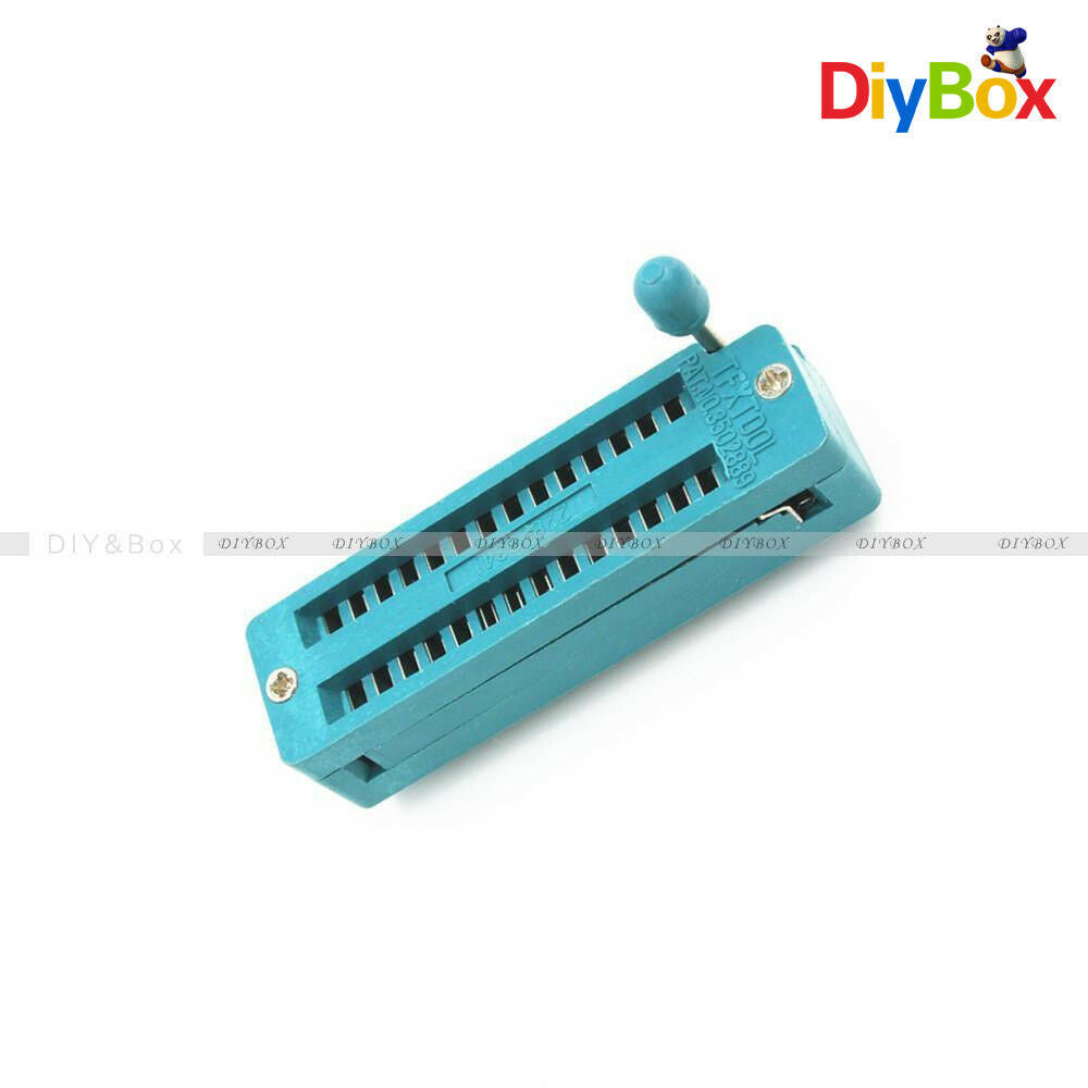28P 28-Pin Narrow Body Universal ZIF Test DIP IC Socket Connector