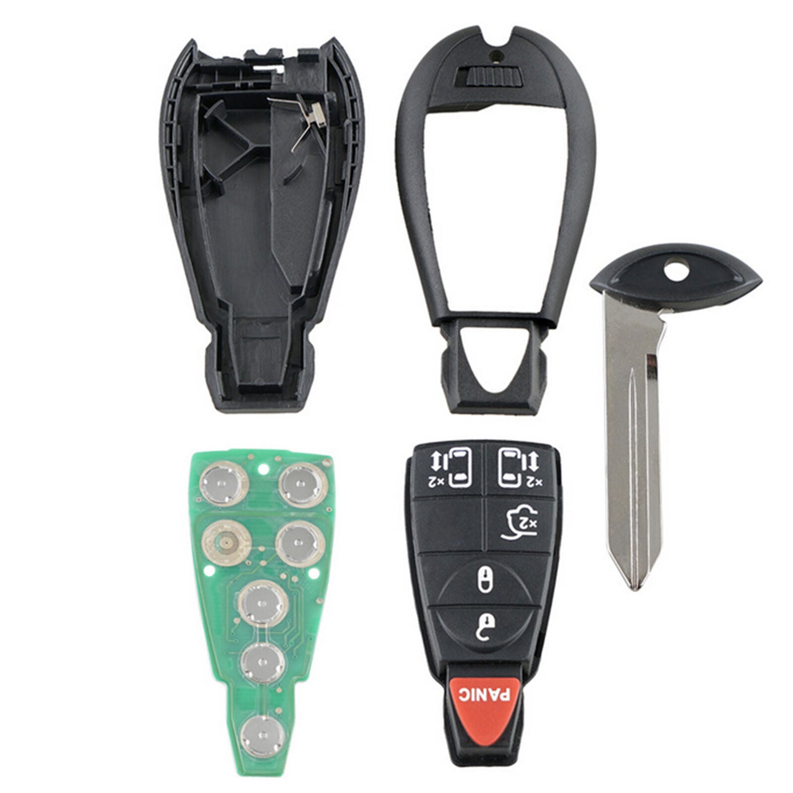 2 Keyless Entry Remote Start Key Fob 6 Buttons For 08-15 Chrysler Town&Country