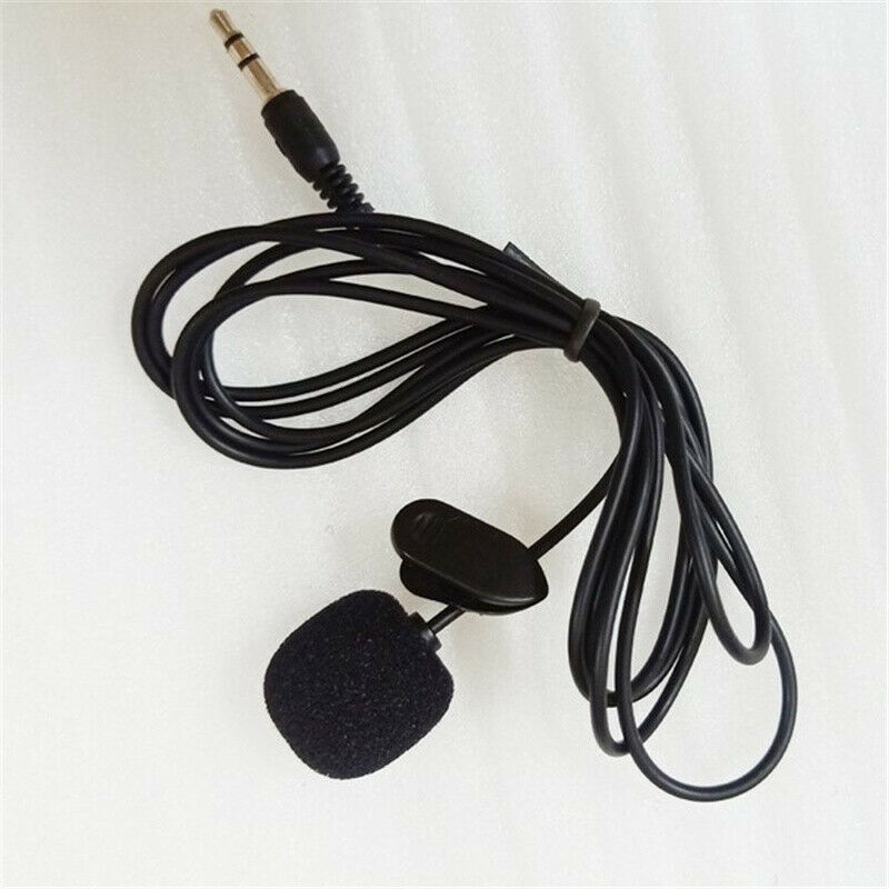 3.5mm Clip On Coat Lapel Microphone Hands Free Wired Condenser Mini Mic NewBDAU