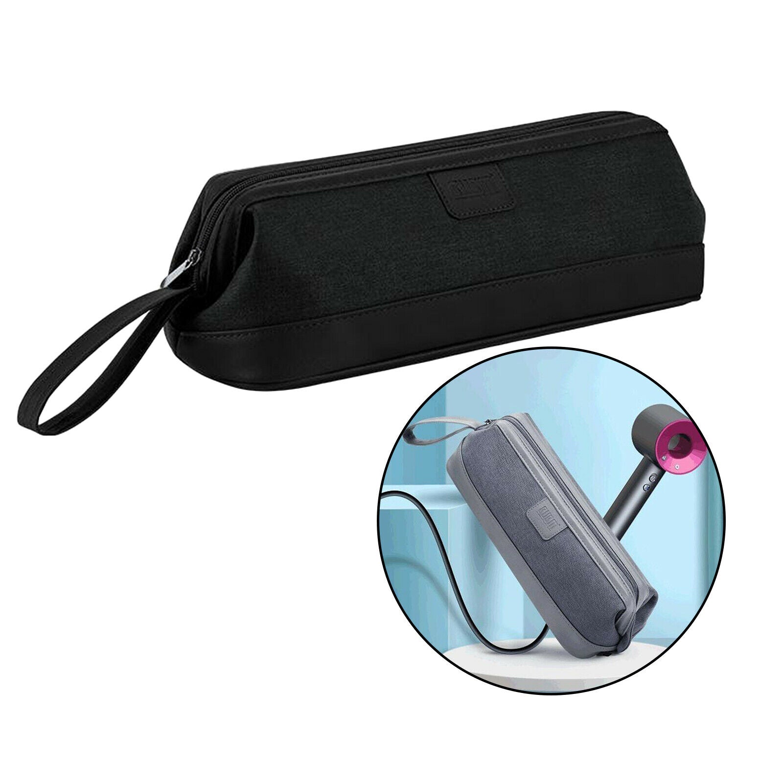 Dustproof Hair Dryer Storage Carrying Large Capacity for Dyson Black
