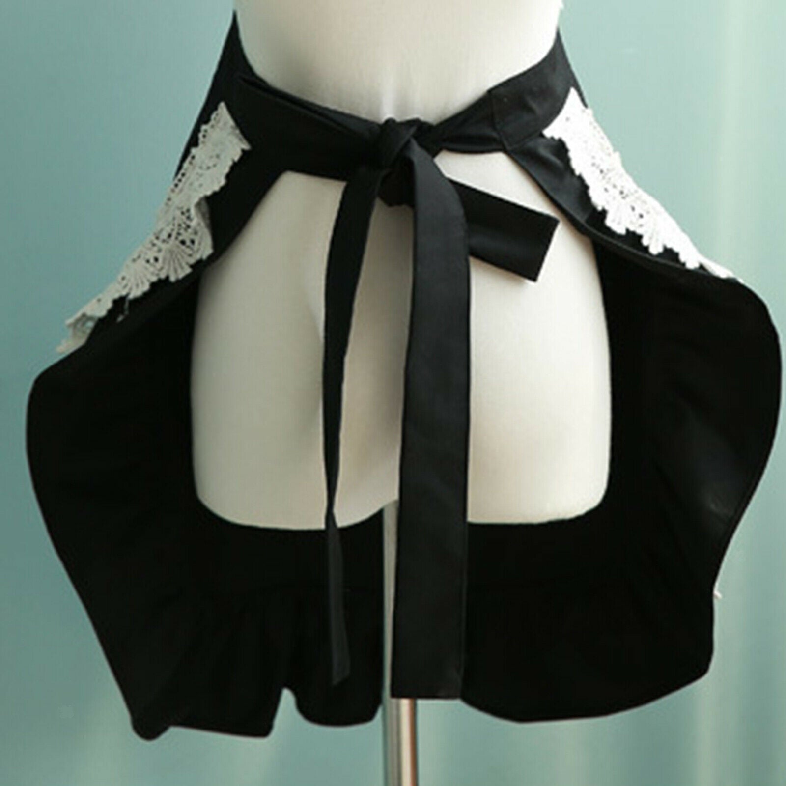 Cute Women Girl Kitchen Cooking Bib Dots Bowknot Aprons Princess Dress