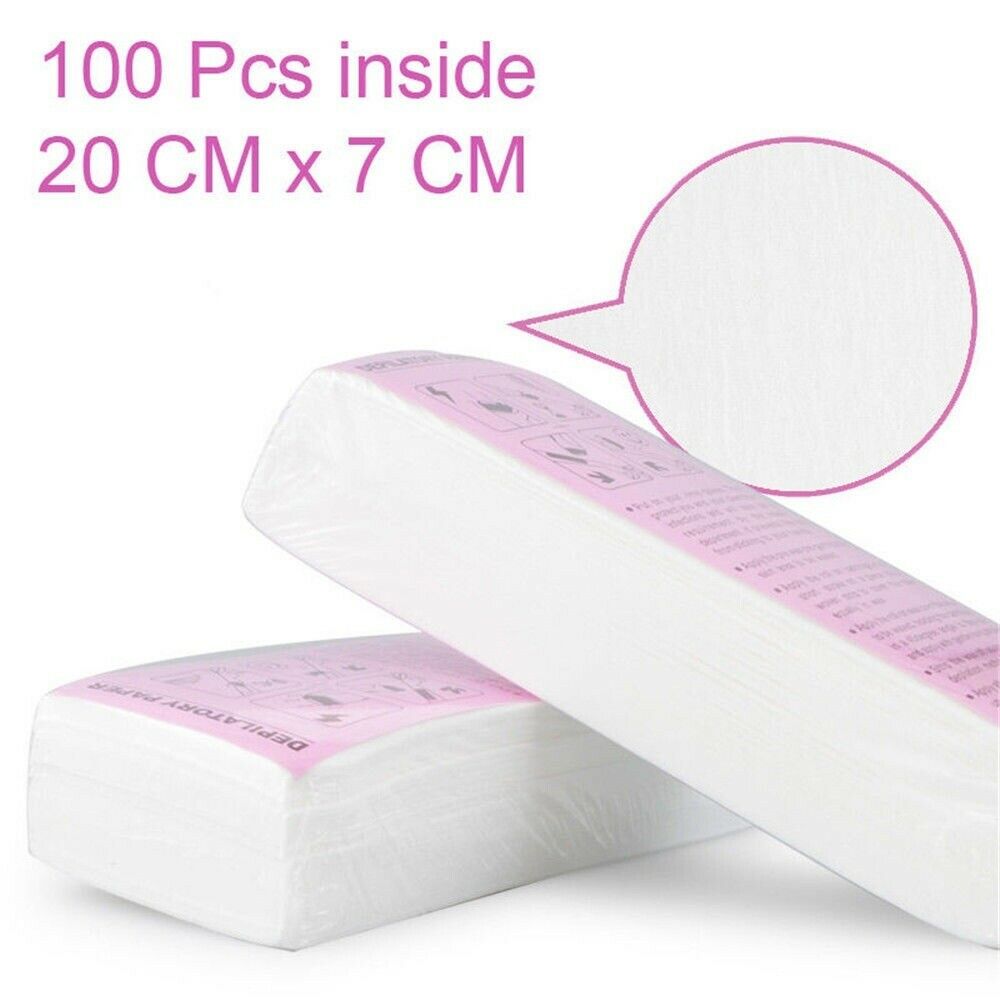 100pcs   Non - woven   Hair   Removal   Paper   Strips   for   Wax   Epilation