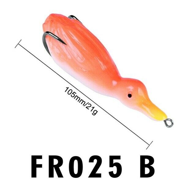 6pcs Floating Soft Duck Lure 21g Topwater Plastic Bass Bait Fishing Tackle