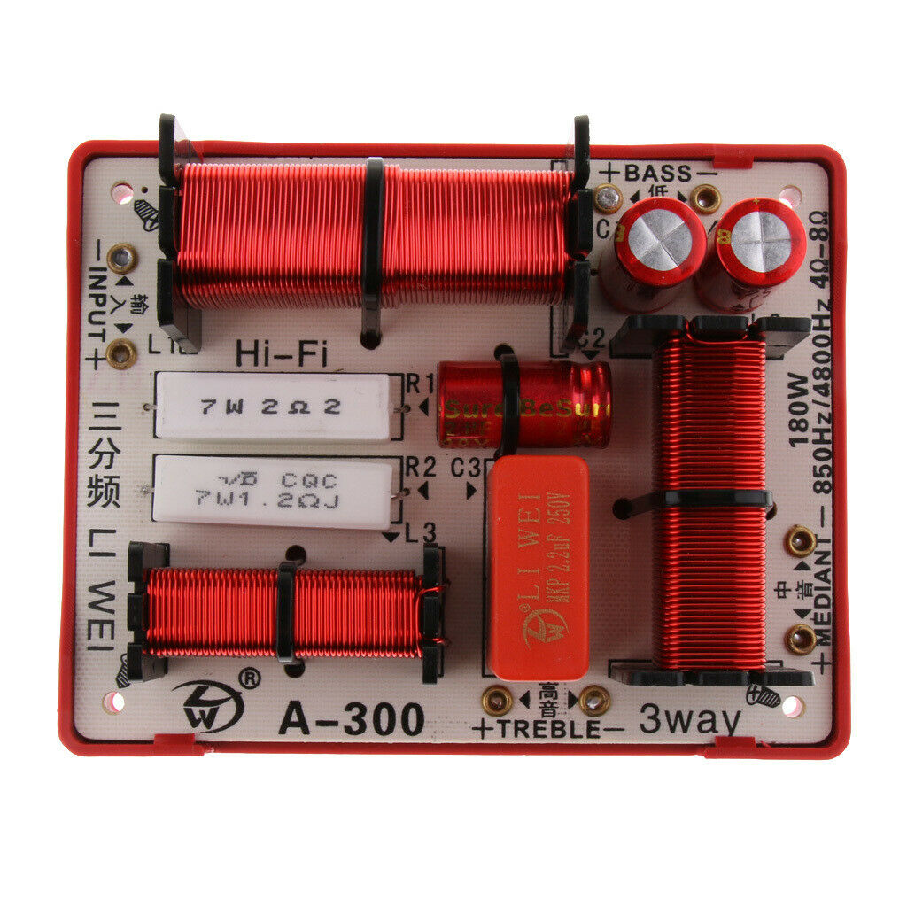 Speakers Frequency Divider 3Way 180W Crossover Filters For Car Home Audio