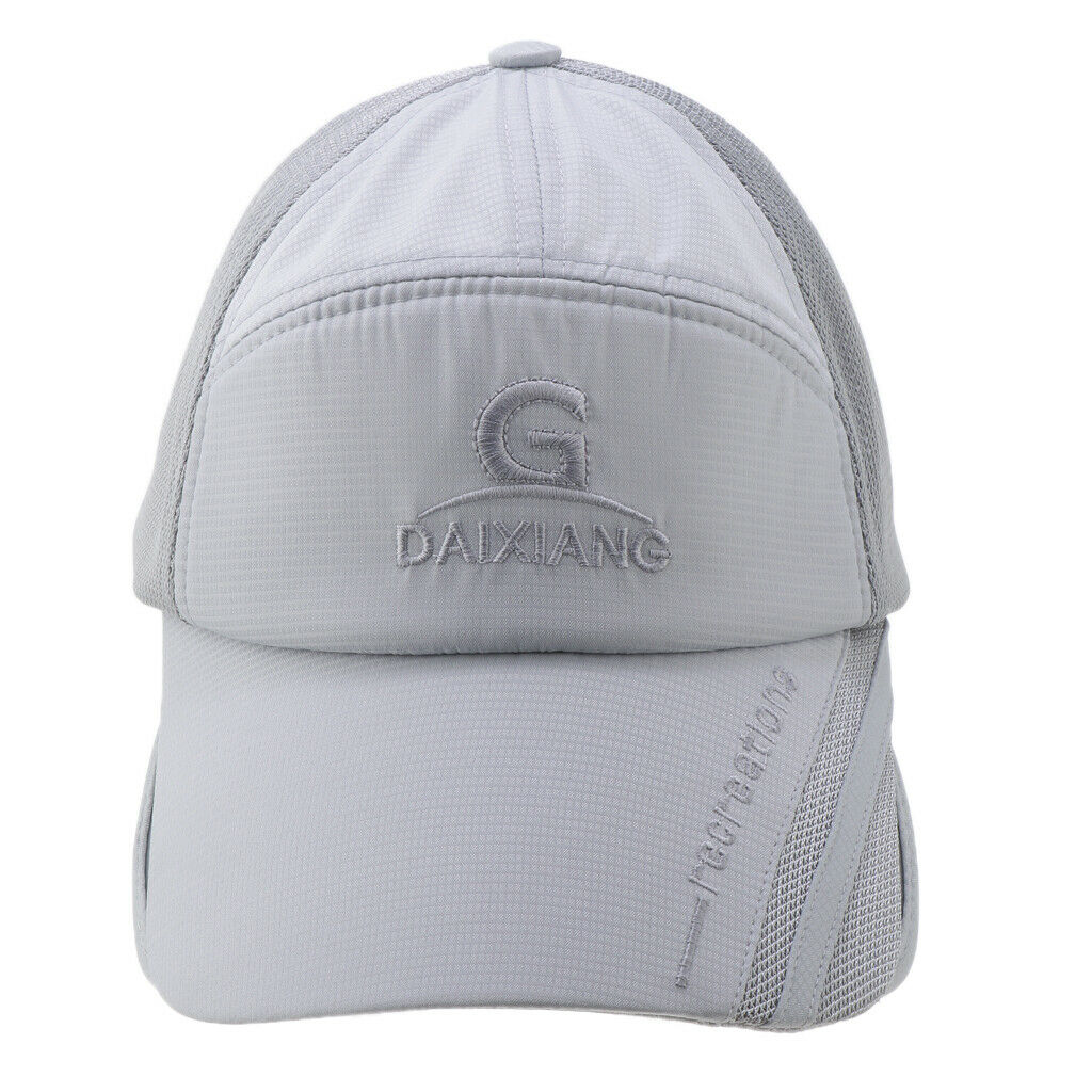 Outdoor Sports Hats Cycling Running Fishing Caps Anti-Sun Gray