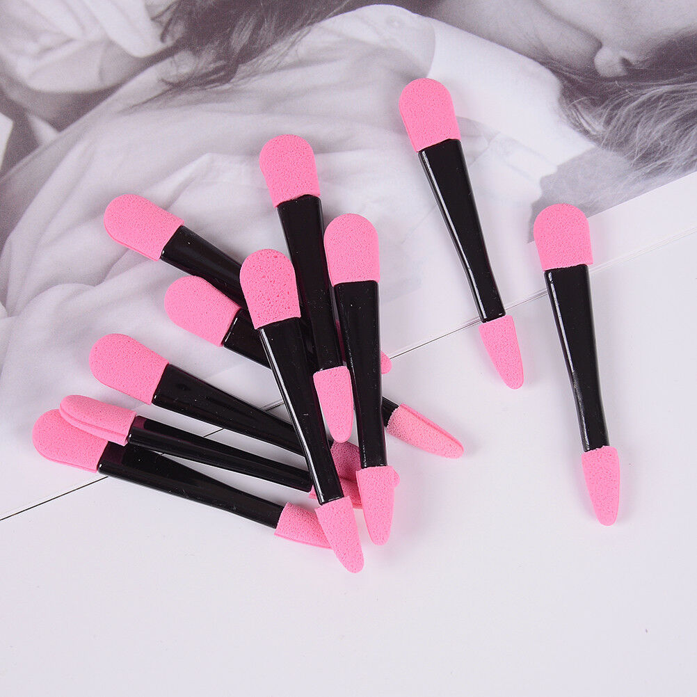 10Pcs Disposable Double Ended Eye Shadow Applicators Sponge Makeup Brush B.l8