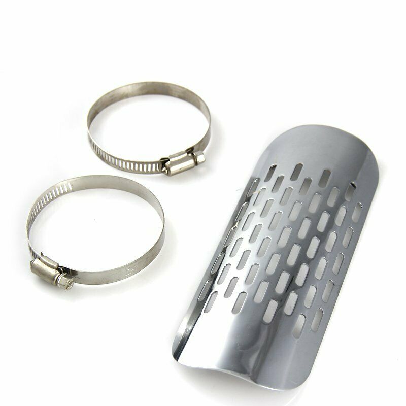 Stainless Steel Exhaust Pipe Heatproof Shield Partition For Motorcycle Motorbike