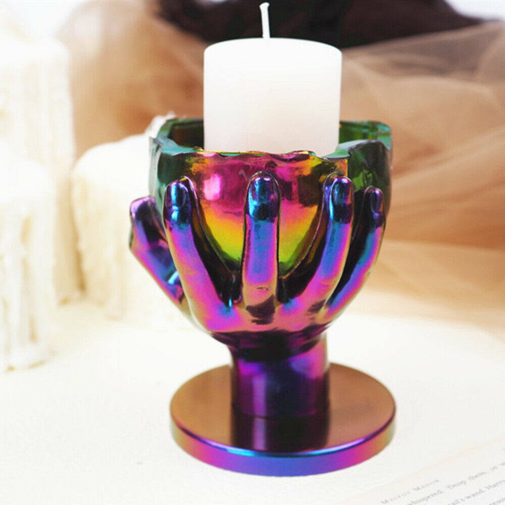 DIY Epoxy Casting Hand Candle Holder Storage Box Silicone Mould Table Ornaments