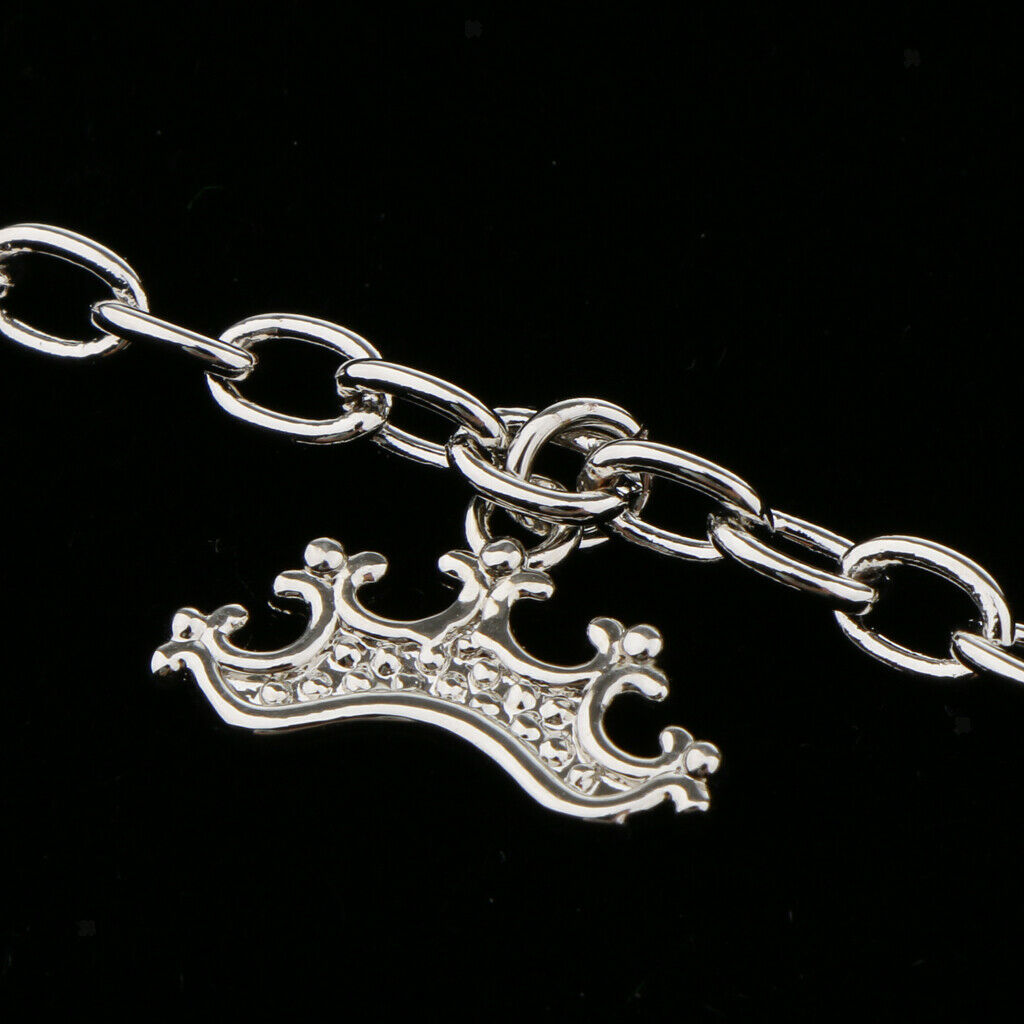 Girls Fashion Novelty Bangle Platinum Plated Bracelet 22cm  21.5cm-Crown