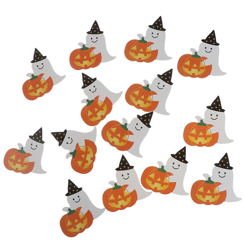 50pcs/lot Ghost Pumpkin DIY Halloween Gift Candy Paper Cards Lollipop Cards-DD