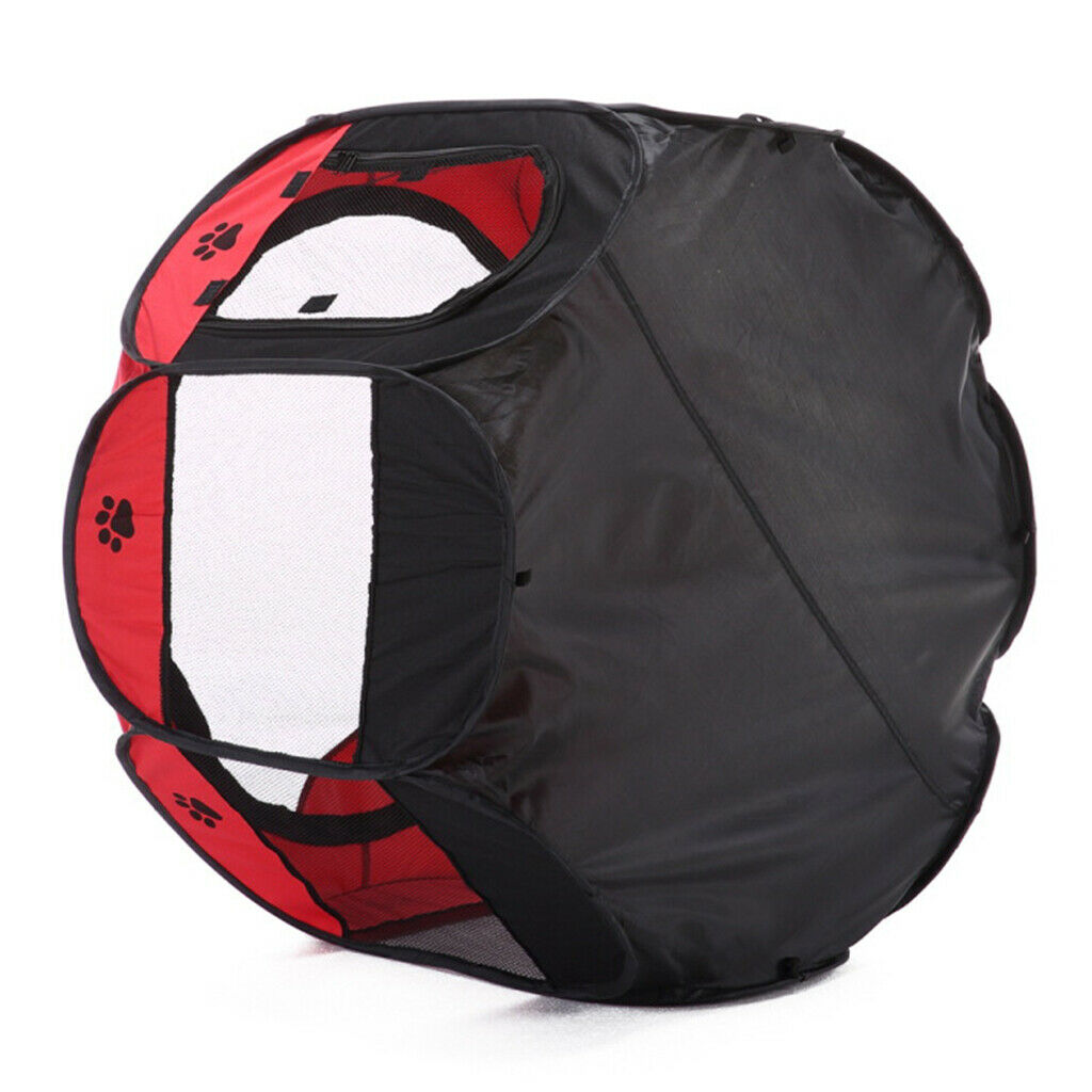 Foldable Pet Carrier Soft Sided Portable Pet Travel Tote Kennel Cage Red
