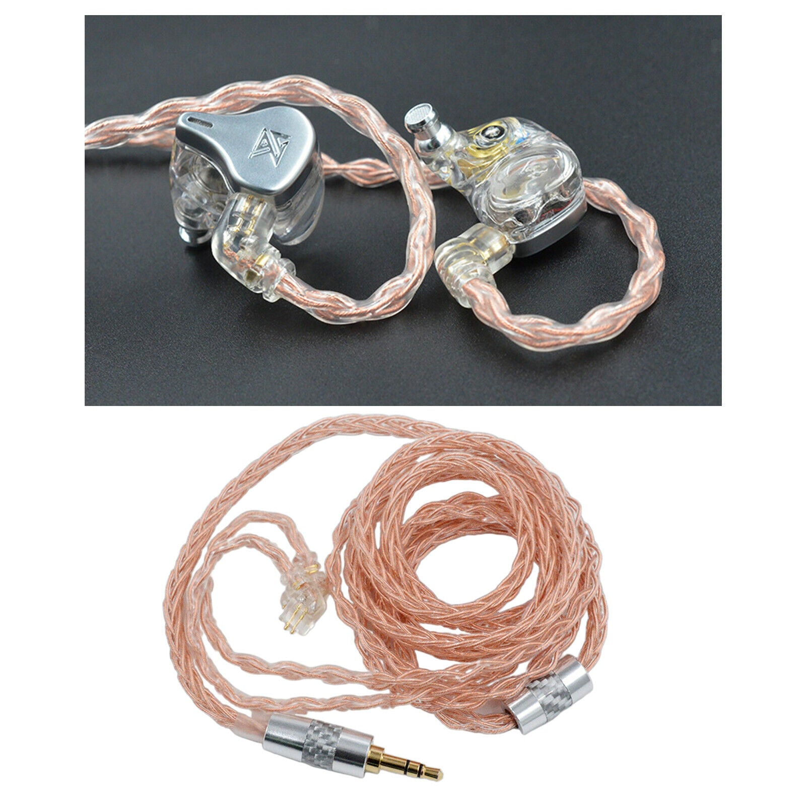 8Core Copper Headset Cable Cord Replacement 1.2m for KZ DQ6 ZSX ZAX ZSN