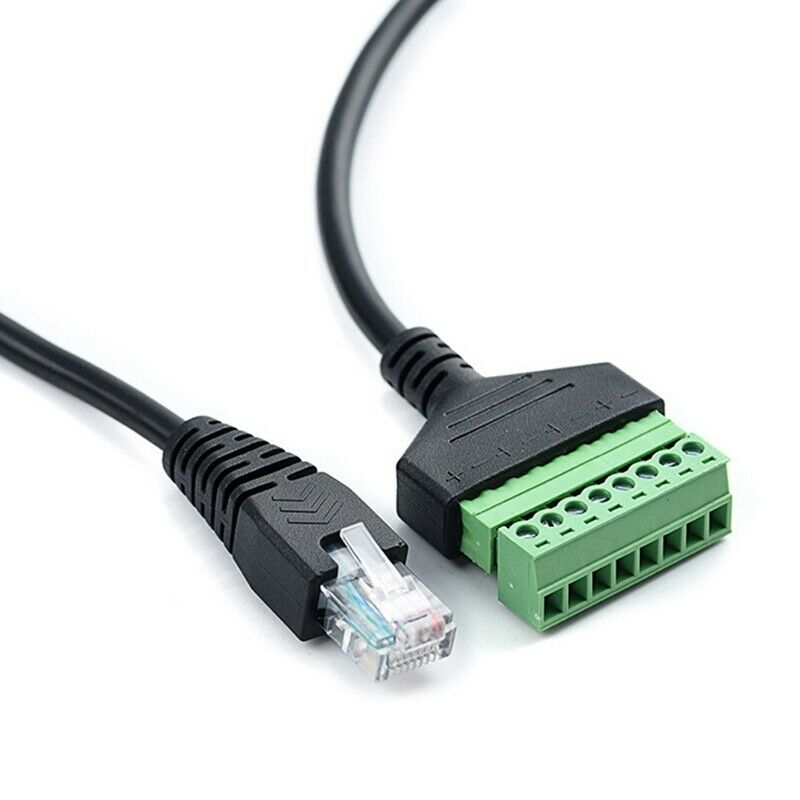 RJ45 Screw Terminal Connector Cable RJ45 Male to 8 Pin Extension Cable Lead foO9