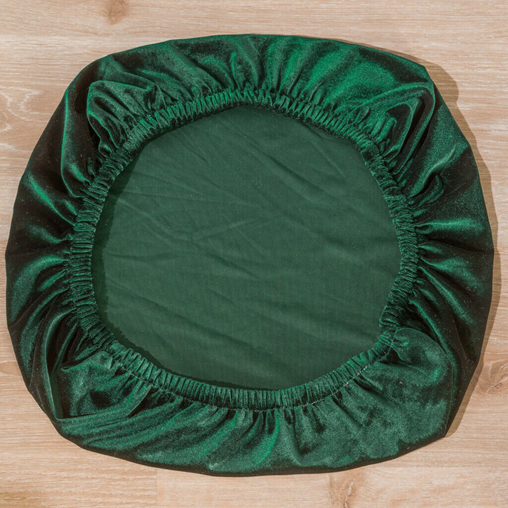 2x Stretch Velvet Chair Covers Seating Slipcovers Protector Decor Green