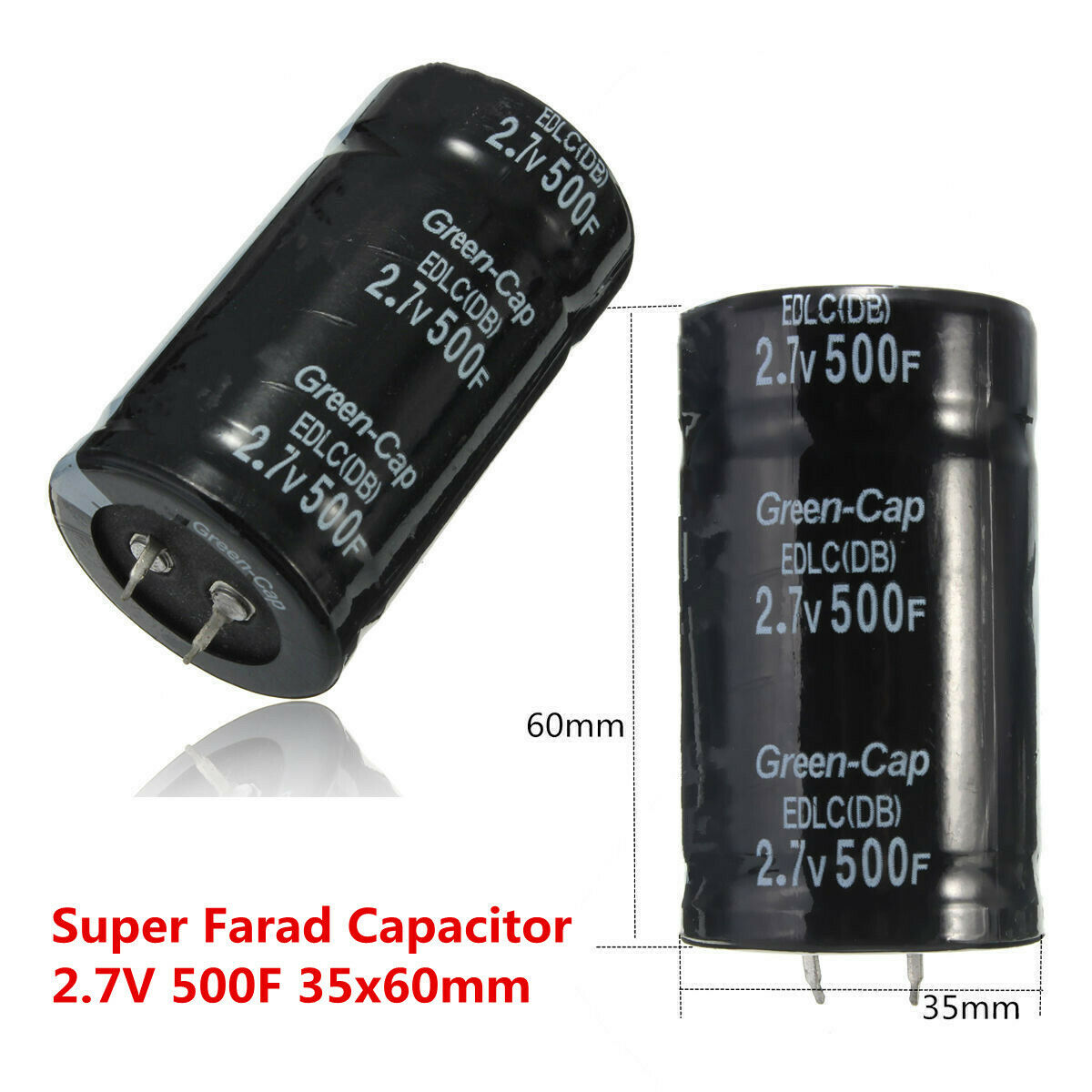 1pcs 2.7V 500F Capacitors Car Capacitor Farad Capacitor