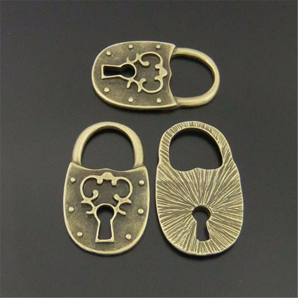 18 pcs Antiqued Bronze Locks Metal Alloy Pendant Charm Jewelry Craft 32*19*2mm