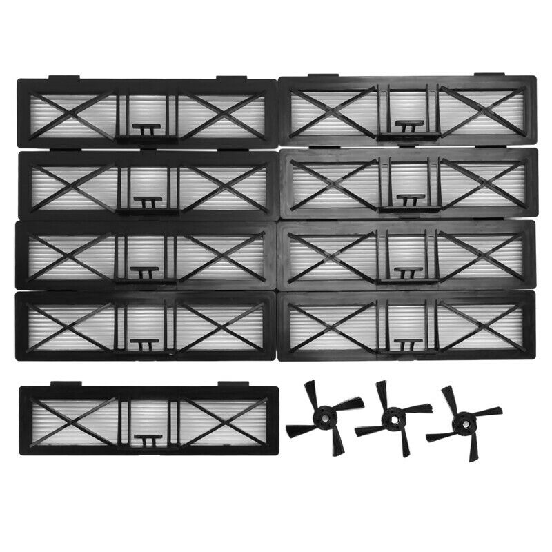 9X Hepa Filter 3X Side Brush for Neato Botvac D3 D4 D5 D6 D7 D70 D75 D80 D85 CQ6