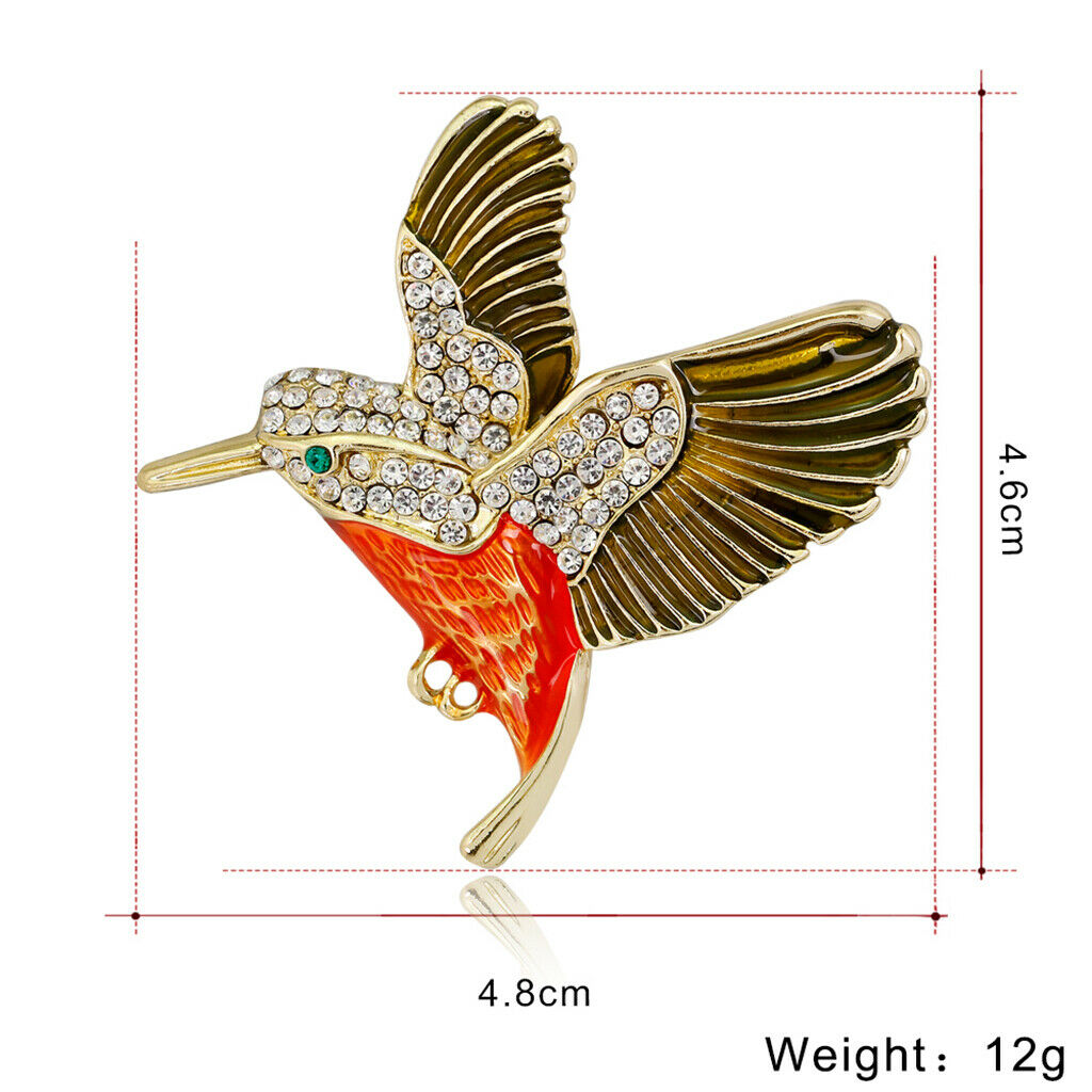 Fashion Women Colorful Enamel Flying Bird Animal Brooches Pins Jewelry Gift