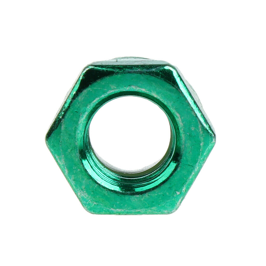 8pcs Replacement Skateboard Truck Axle Nuts Mounting Screws Hardware Set - Green