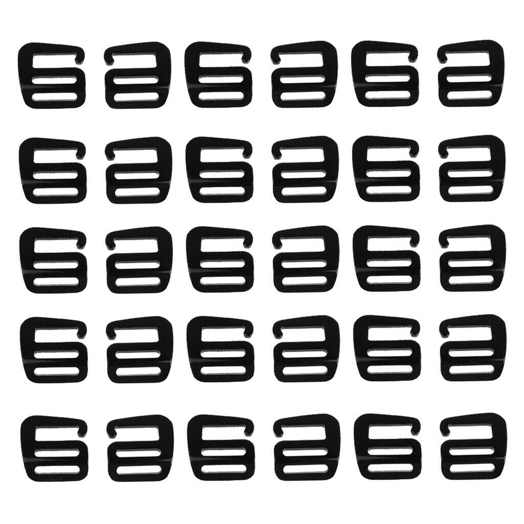 30x Webbing Strap Buckles for Belts G Hook Carabiners Fasten Belt Clips