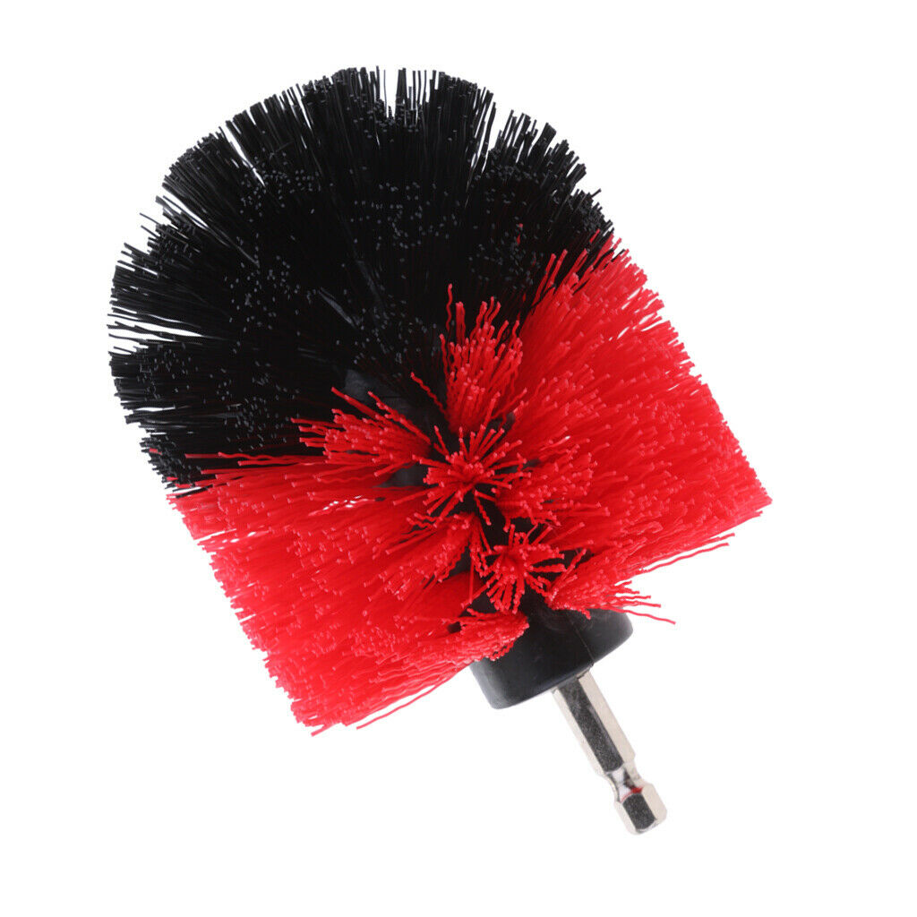 3Pcs Power Scrub Drill Cleaning Brush Set For Plastic Interiors Cleaning Red