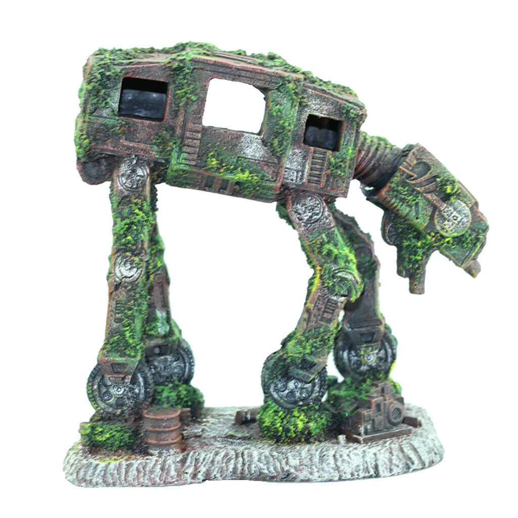 Aquarium Creative Fish Tank Landscape Gear Car Man Robot Dog  Theme