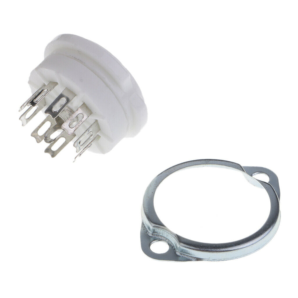 GZC9-F Ceramic 9pin PCB Mounting Tube Socket for 12AX7,12AT7,6922