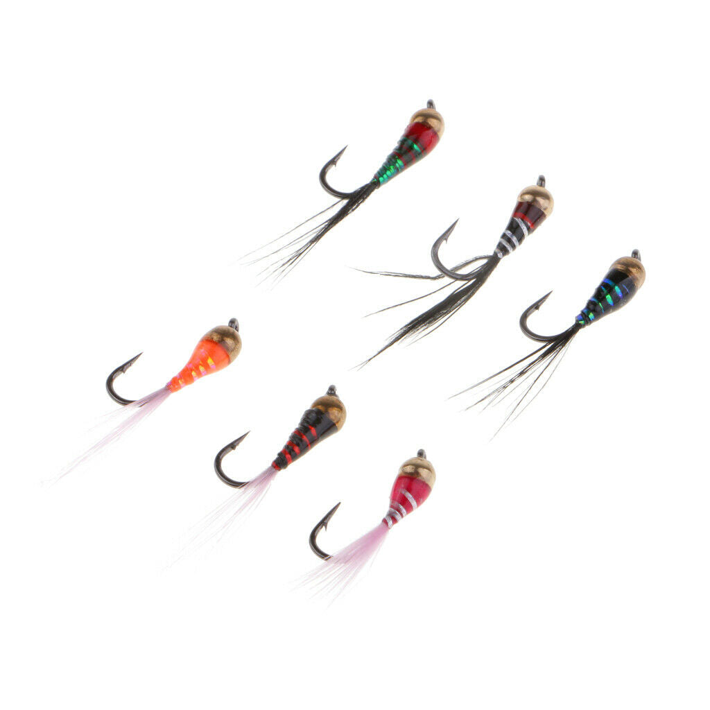 Trout Fly Fishing Flies Kit | Waterproof Fly Fishing Nymphs Flies Streamer, 6