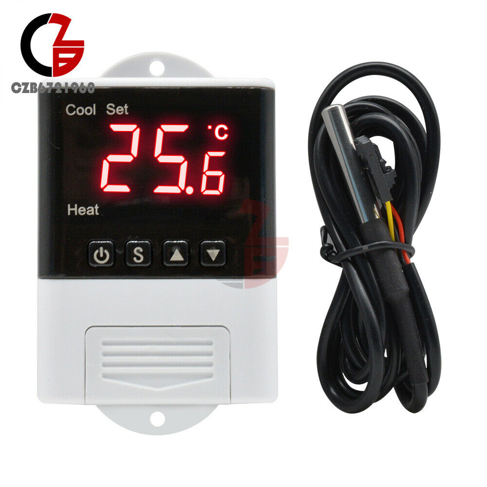 DTC2200 AC110V-220V Digital LED Temperature Controller Thermostat SensorCable
