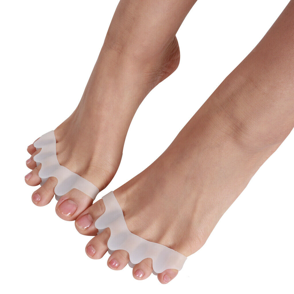 1 pair of Gel Silicone Toe Straightener Separator Hallux Valgus Bunion Cushion