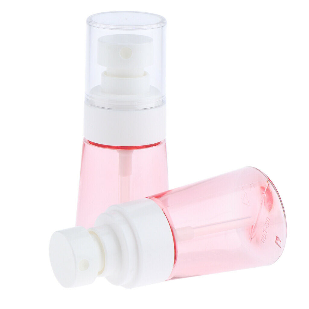 2x Plastic Refillable Empty Fine Mist Pump Spray Bottles Travel Home 60ml