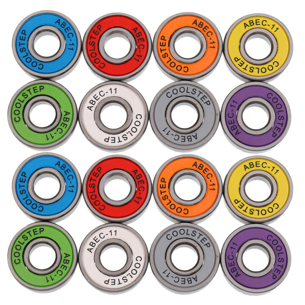 16Pcs ABEC 11 High Speed Wear Resistant Skateboard Scooter Inline Bearings