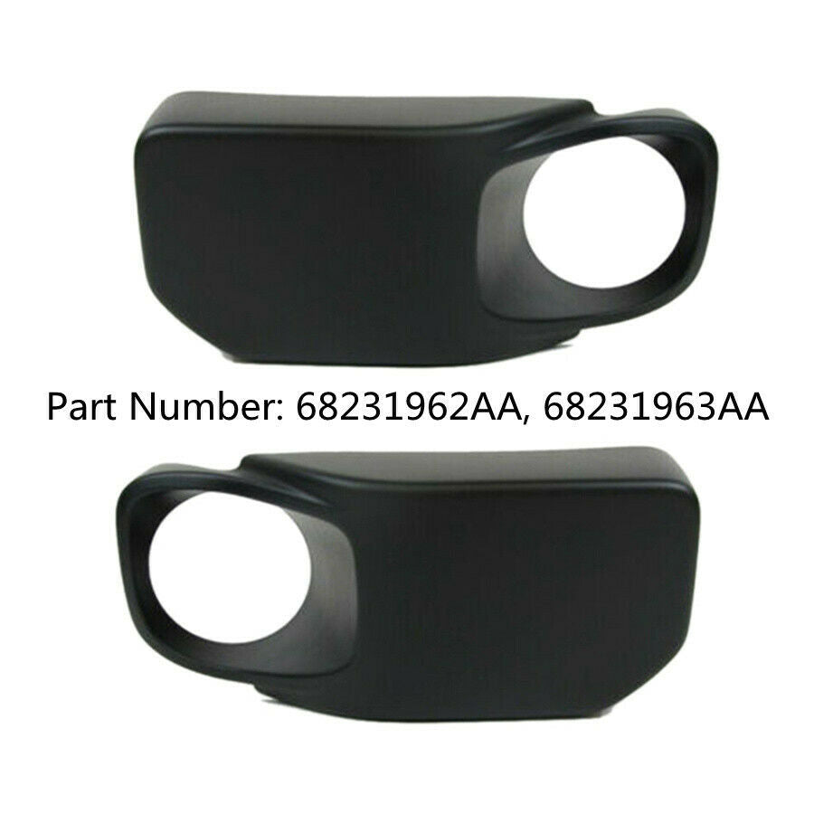 68231962AA Front Bumper Fog Light Lamp Cover Left+Right For Jeep Wrangler 13-17