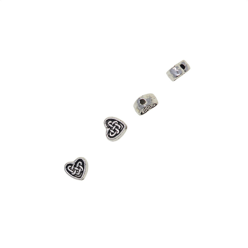 100 pieces heart shape spacer beads beads intermediate beads craft beads for