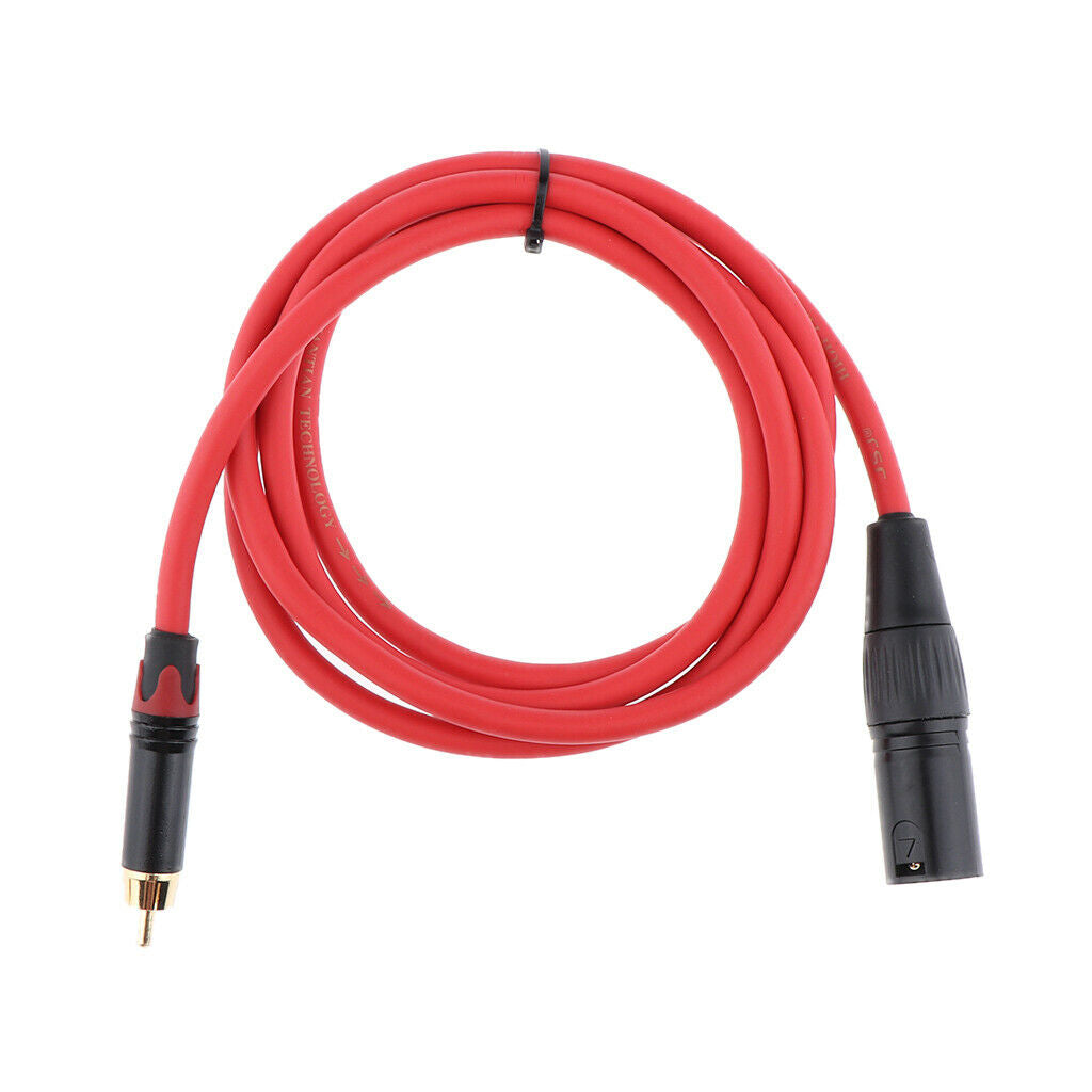 1.5meters RCA Male Mono Mini   To 3 Pin XLR Male Mixer Cable  5ft
